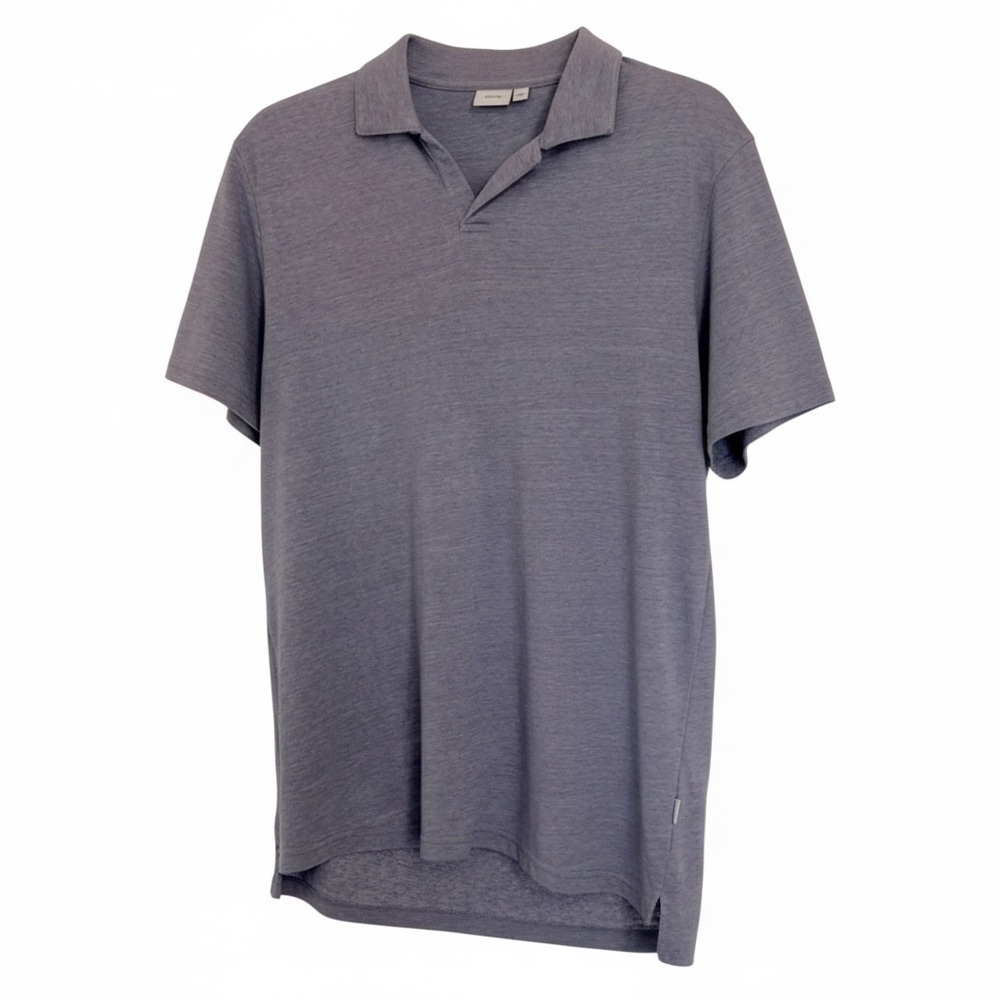 Onia Men’s Shaun Linen Polo Dusty Blue Size Medium